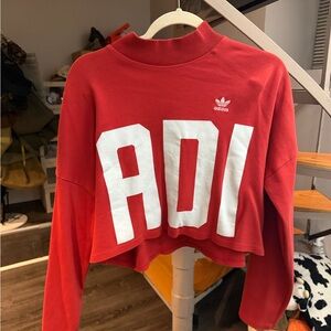 Adidas Red Sweatshirt with White Logo